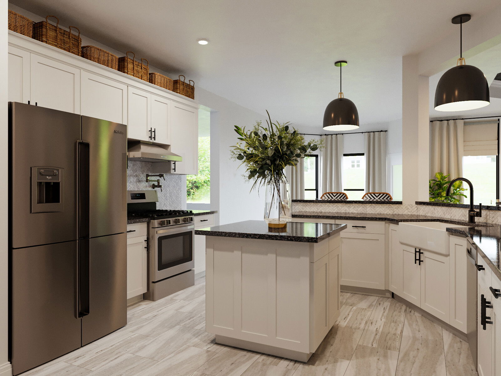 Transitional Home with Interior Kitchen Remodel 