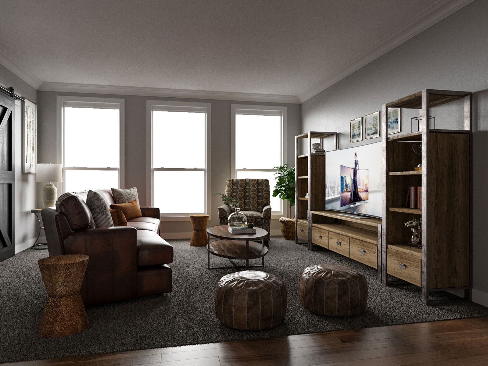 Online Designer Living Room 3D Model 3