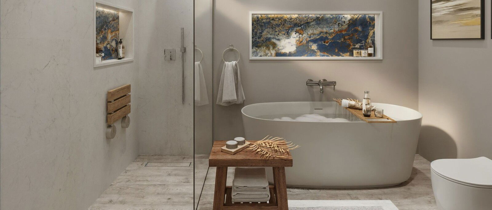 Transitional Master Bathroom Interior Design | Decorilla
