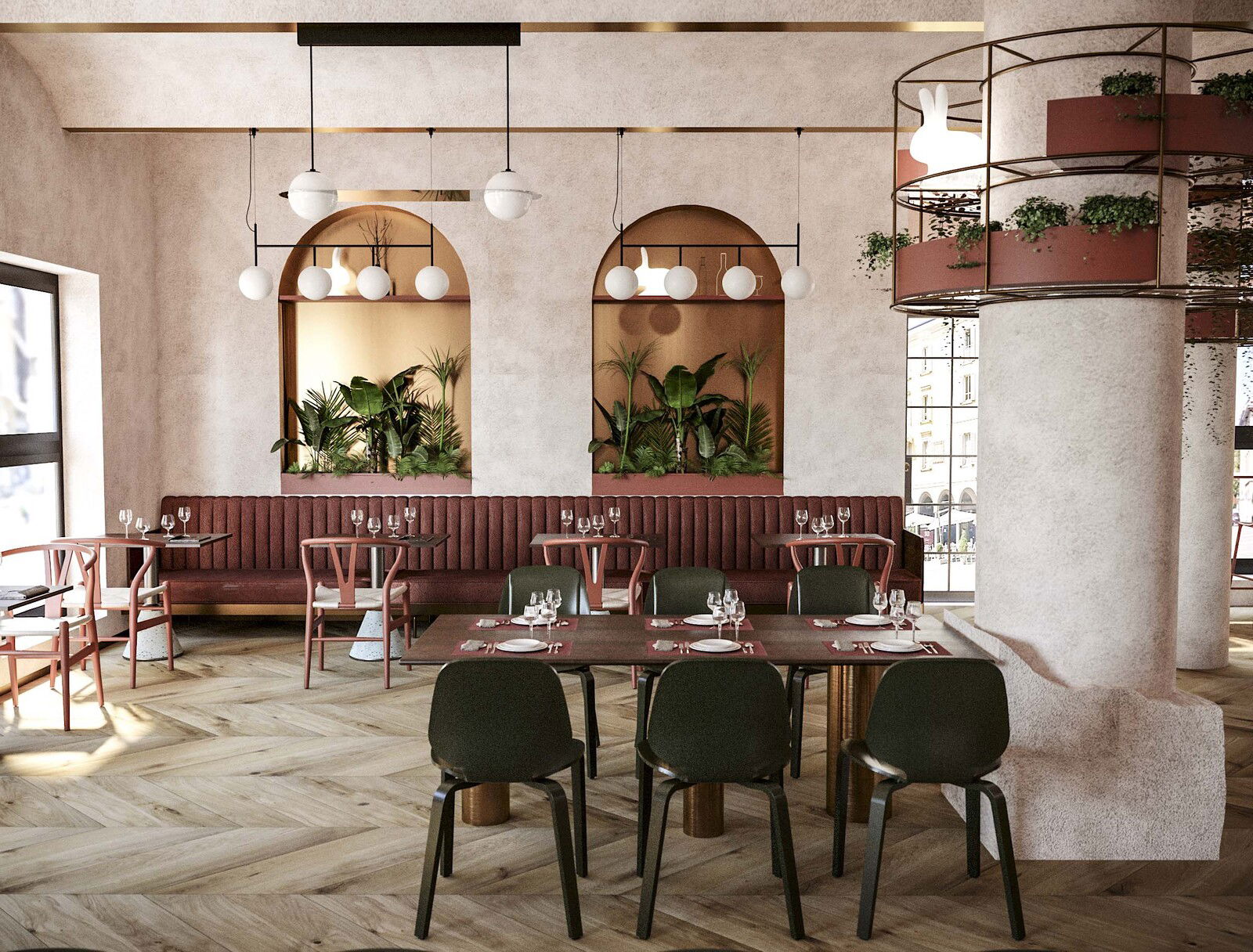 Pleasant and Rustic Business Interior Design Atmosphere