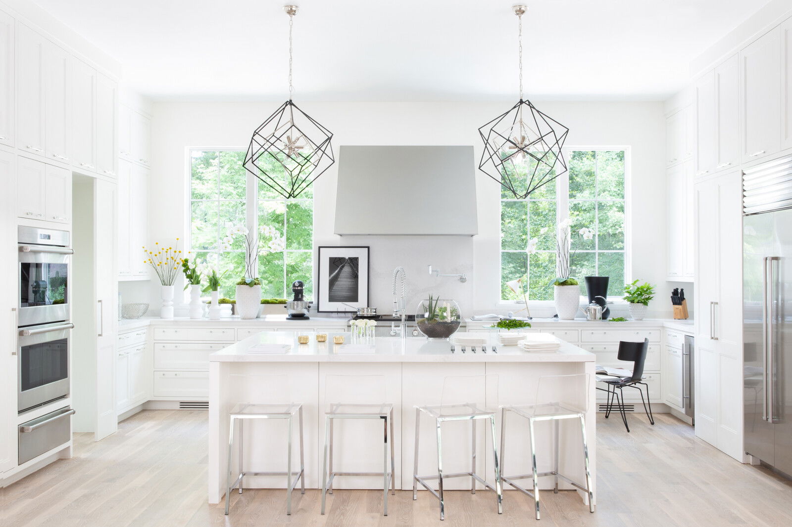 Transitional White Kitchen Remodel