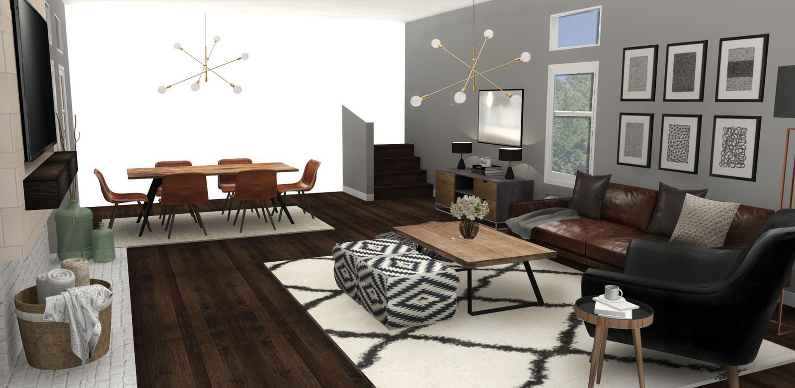 Online Designer Living Room 3D Model 3