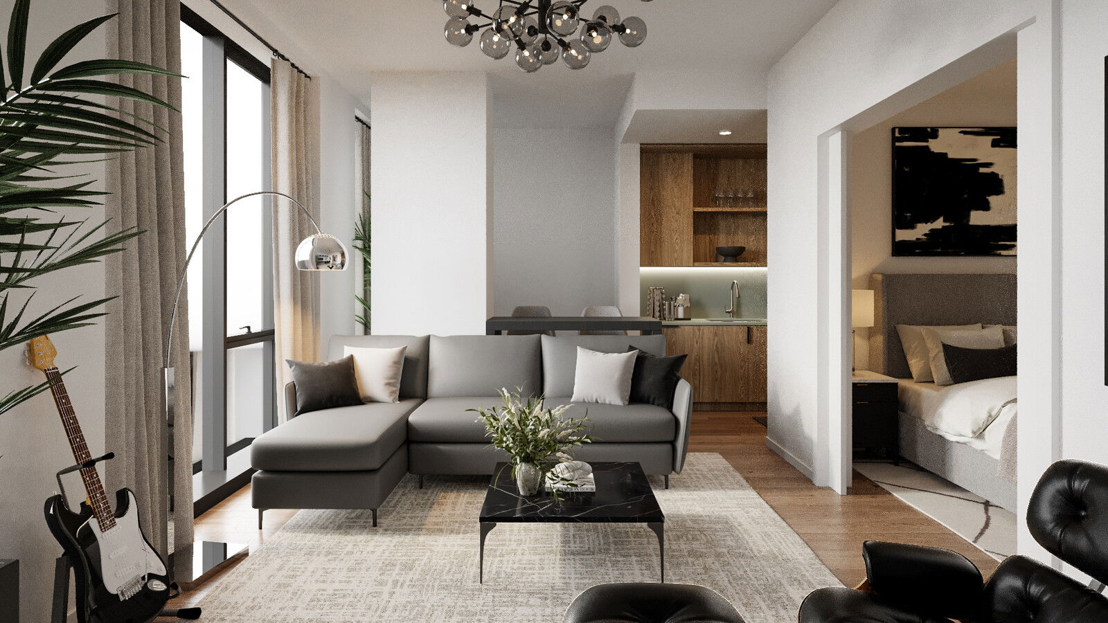 Online Designer Combined Living/Dining 3D Model 3