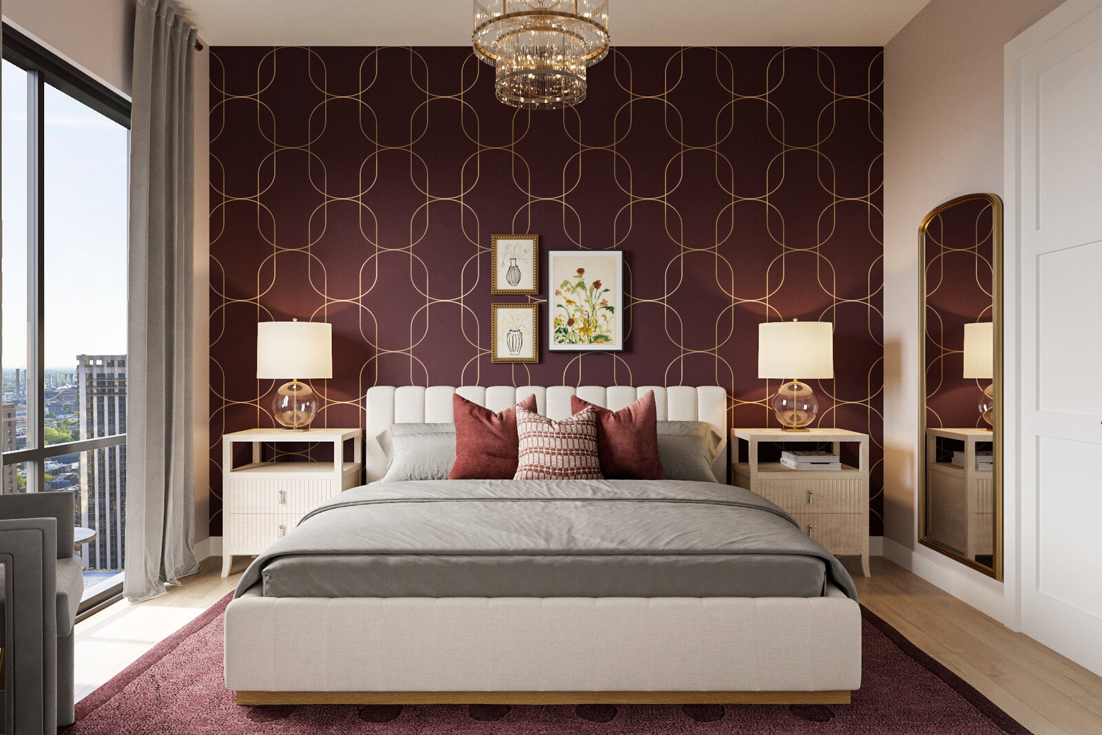 Online Designer Bedroom 3D Model 1