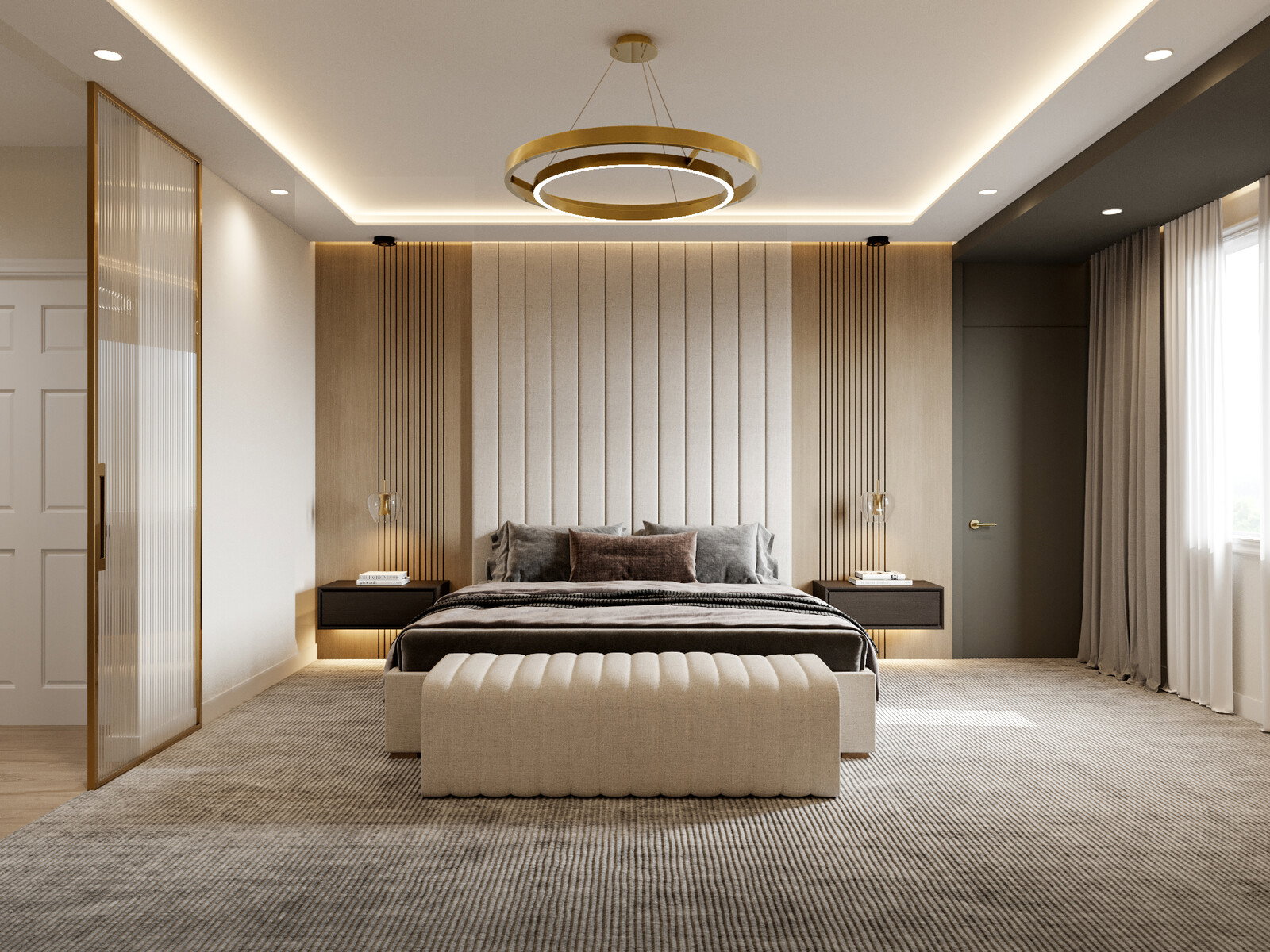 Miniatura de renderizado de renovación de diseño interior lujoso