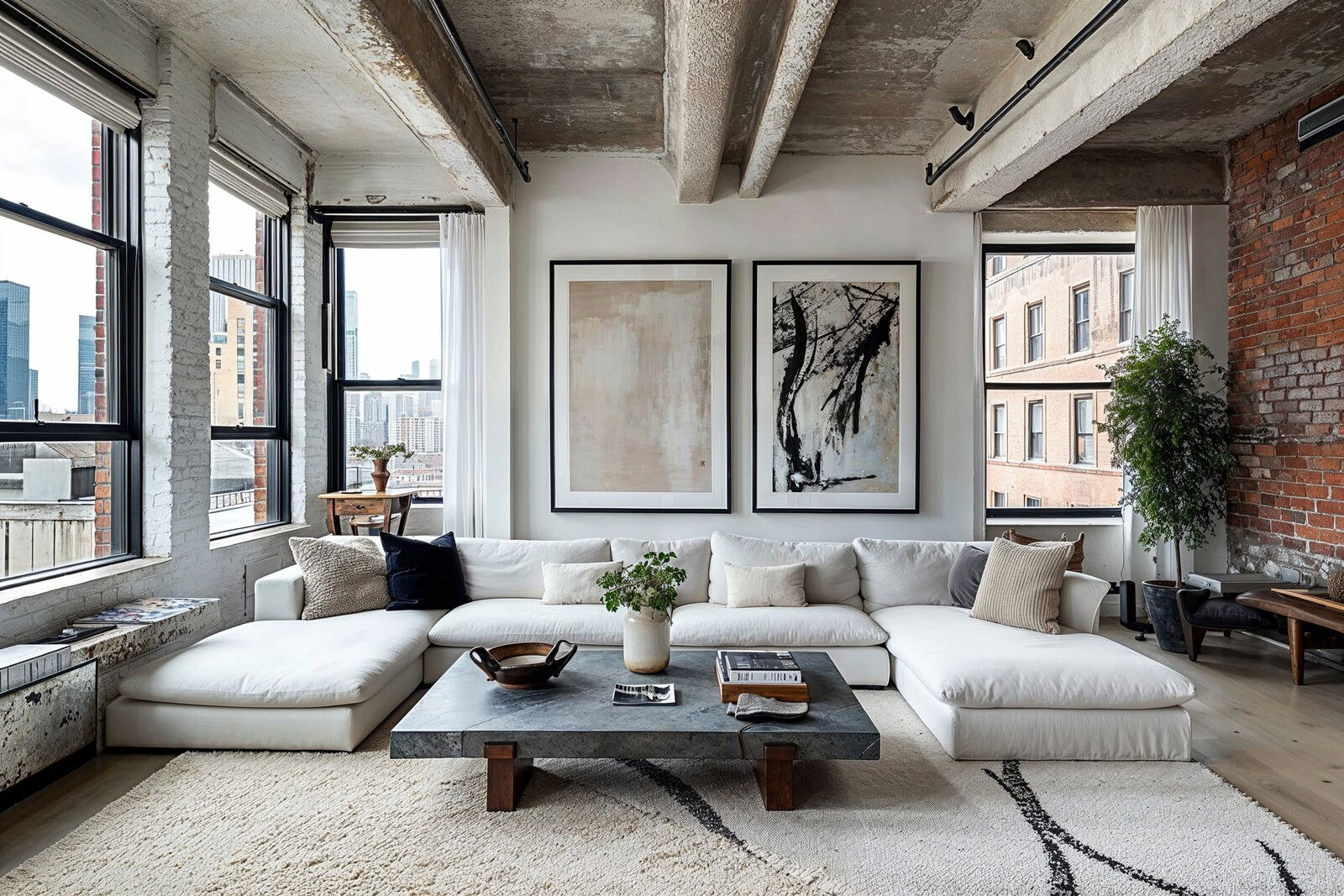 Contemporary Industrial Living Room Makeover