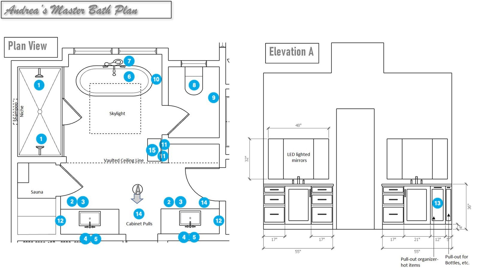 Online Designer Bathroom Floorplan