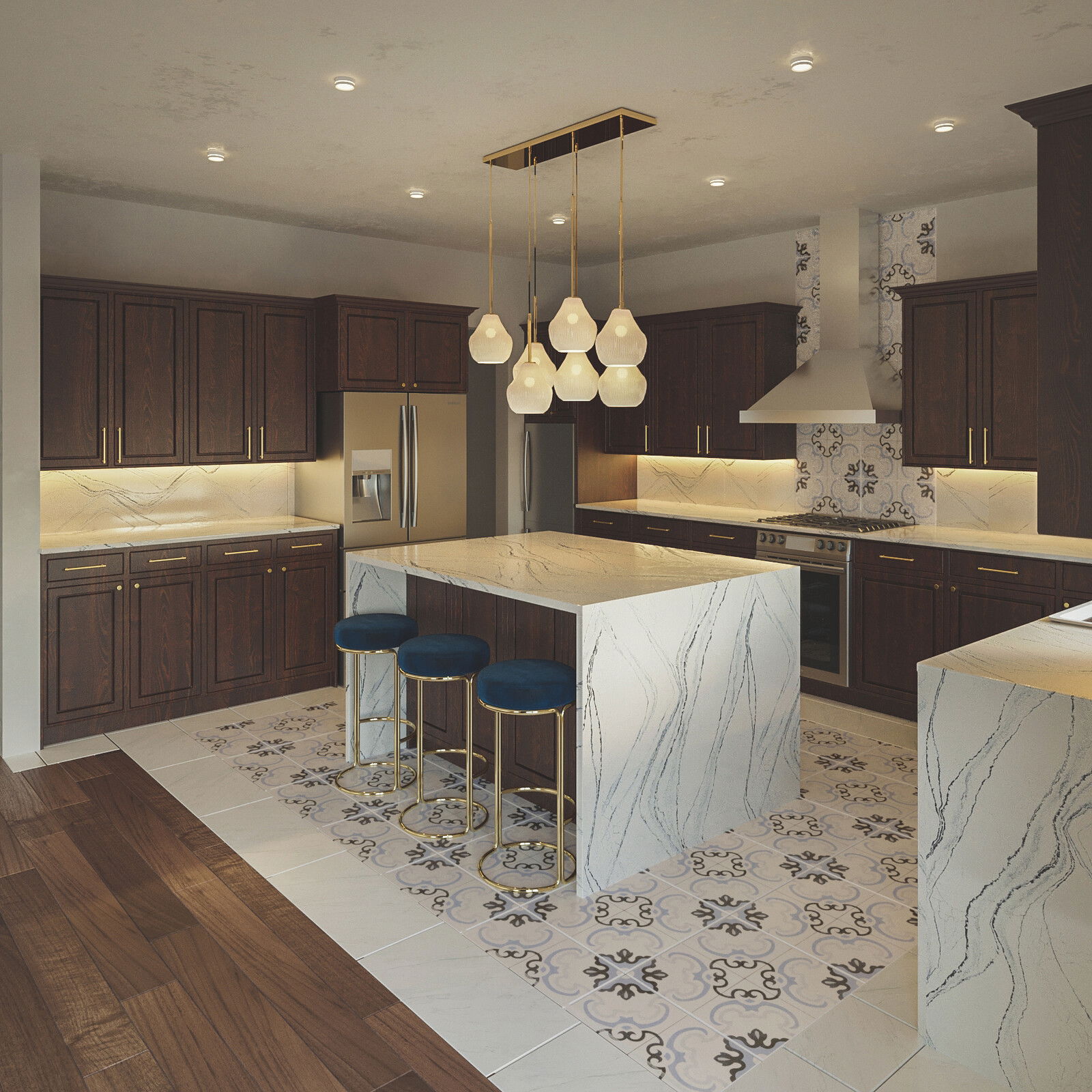Modelo 3D de Cocina de Diseñador en Línea 3