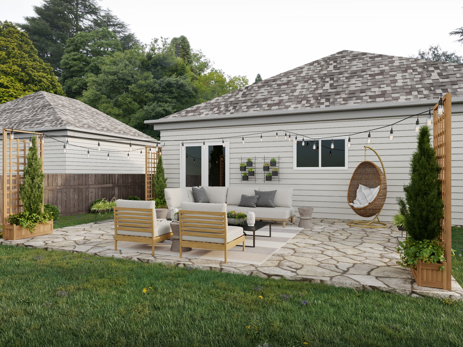 Modelo 3D de Patio de Diseñador Online 3