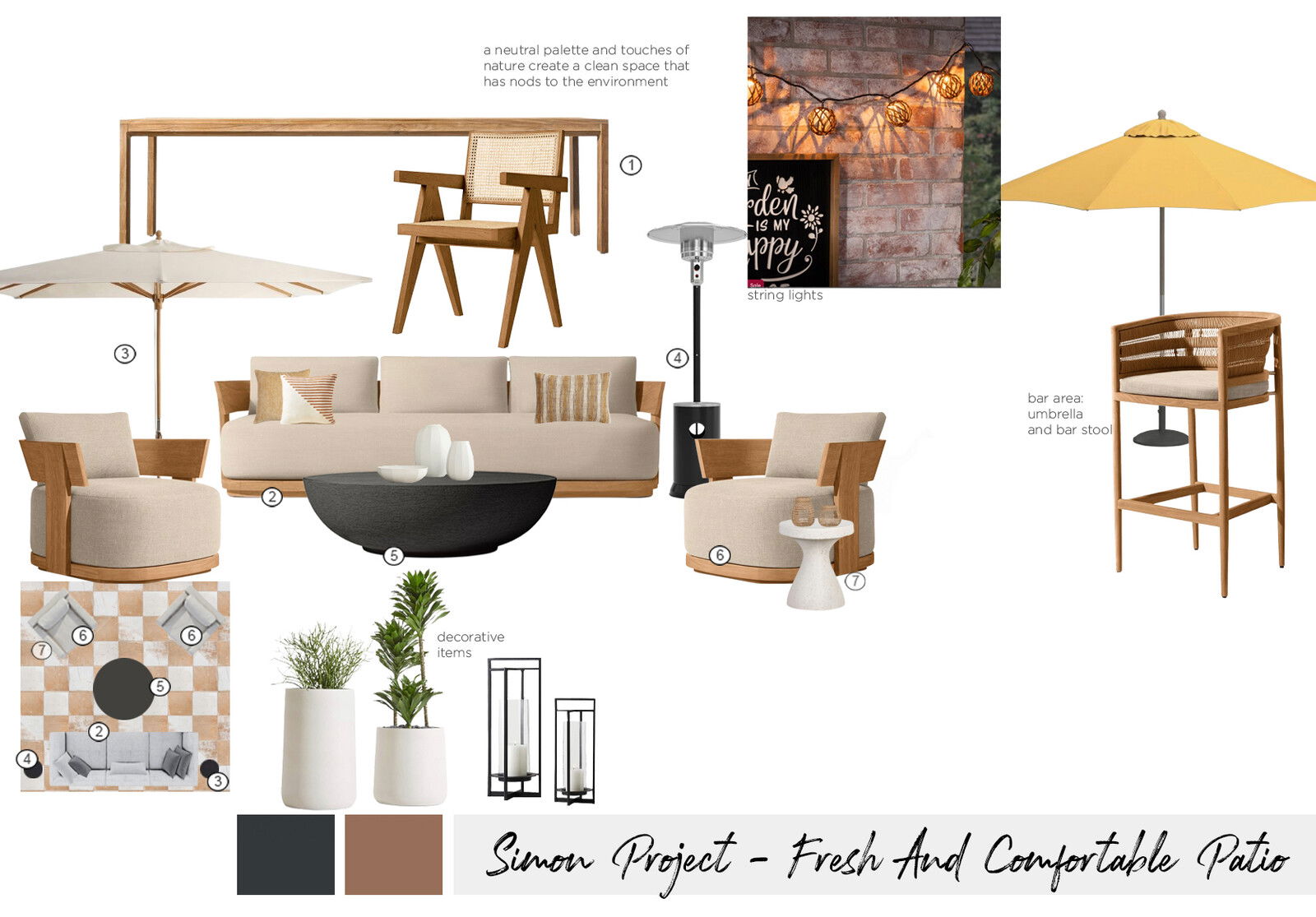 Ideas de Diseño Interior de Patio de Diseñador Online