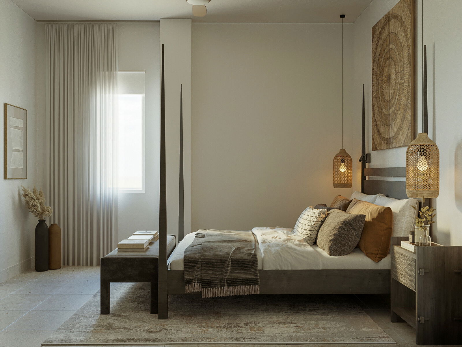 Online Designer Bedroom 3D Model 2