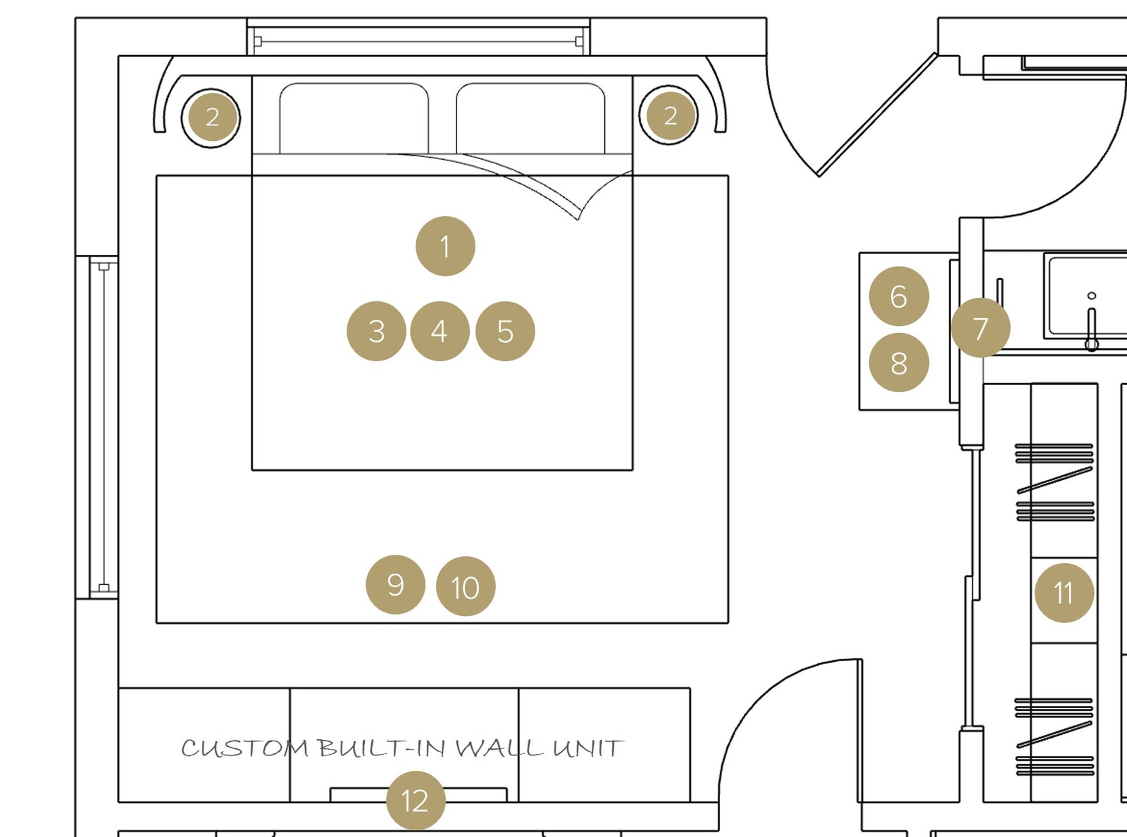Online Designer Bedroom Floorplan