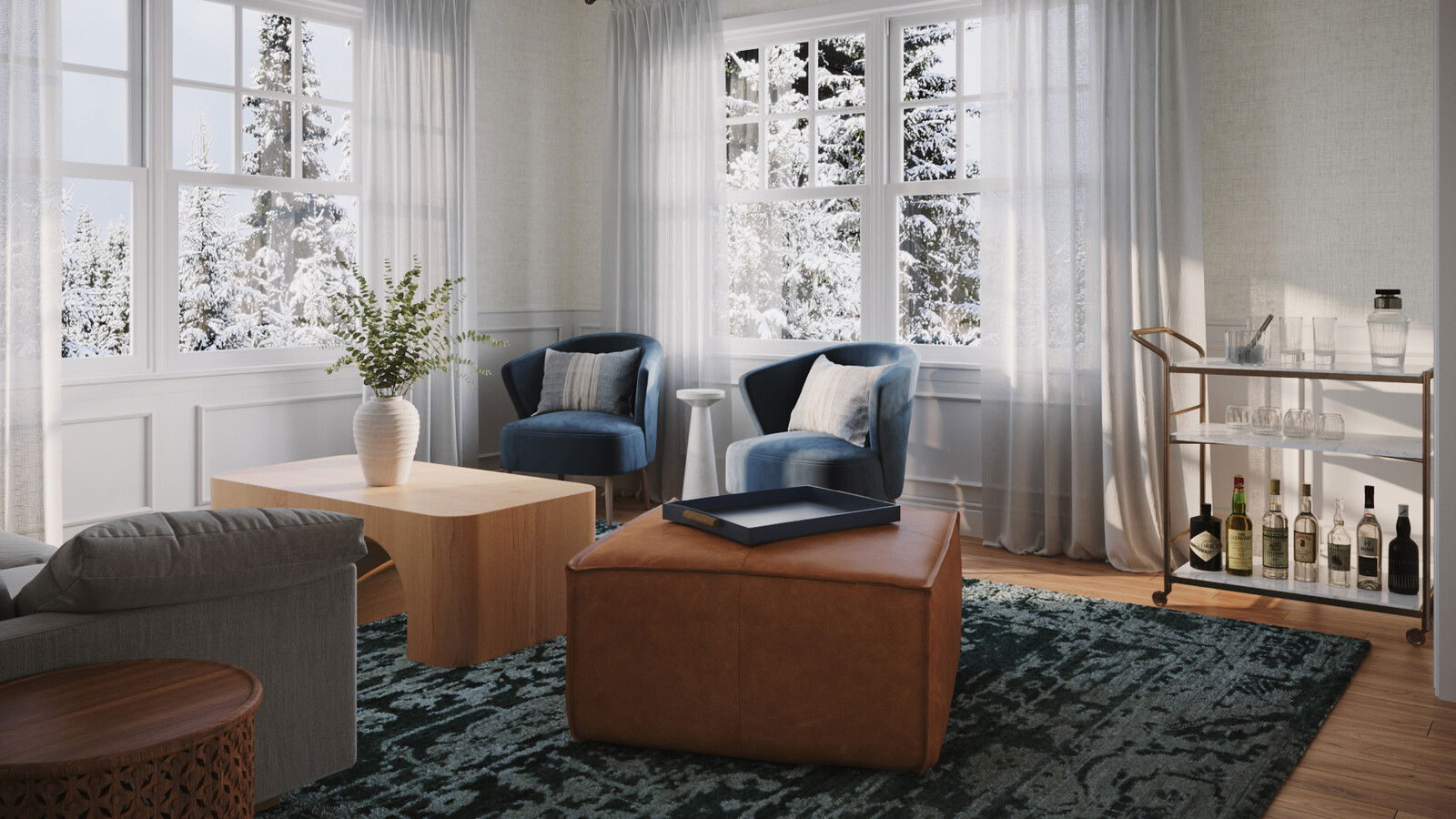 Online Designer Living Room 3D Model 3