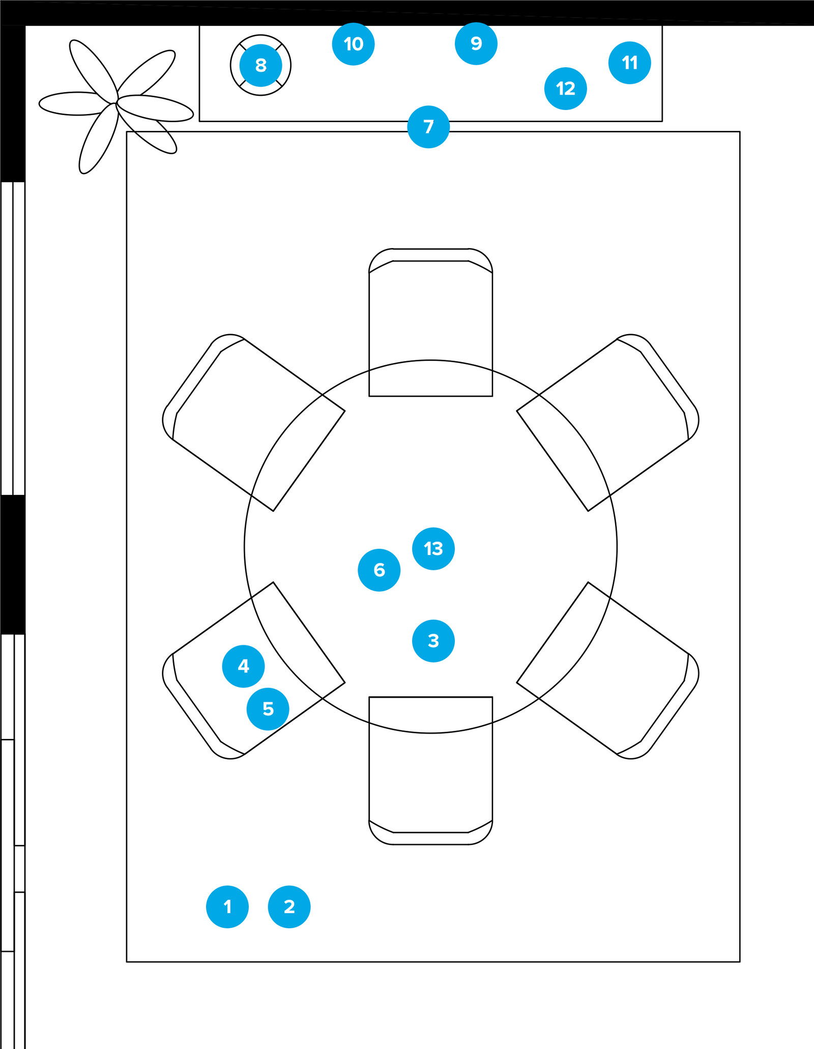 Online Designer Dining Room Floorplan