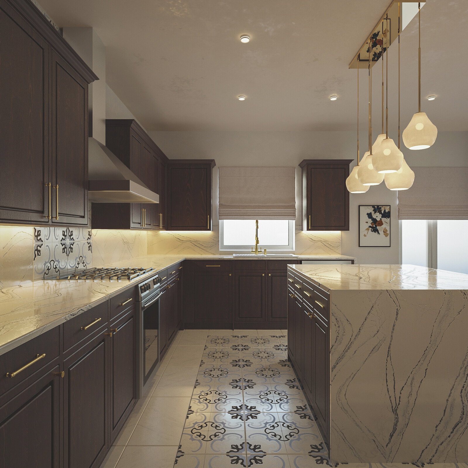 Renovación Elegante de Cocina con Gabinetes Oscuros  Thumbnail