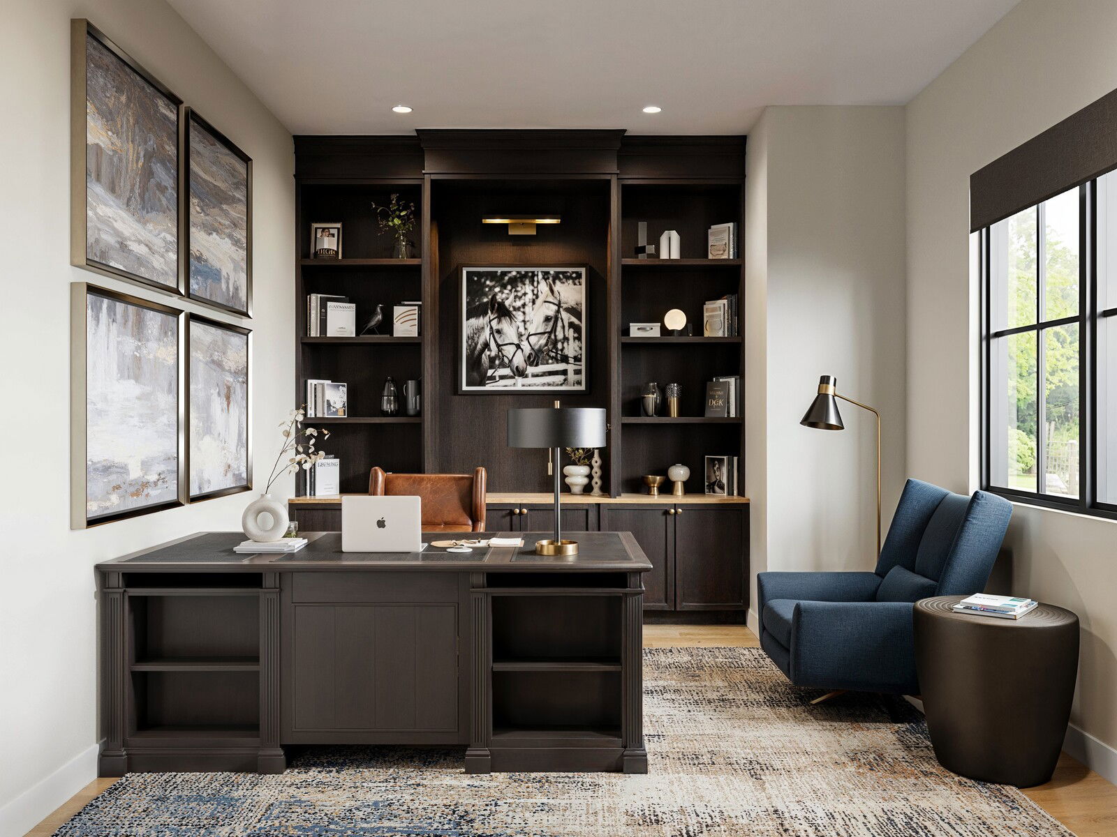 Masculine Modern Office Design