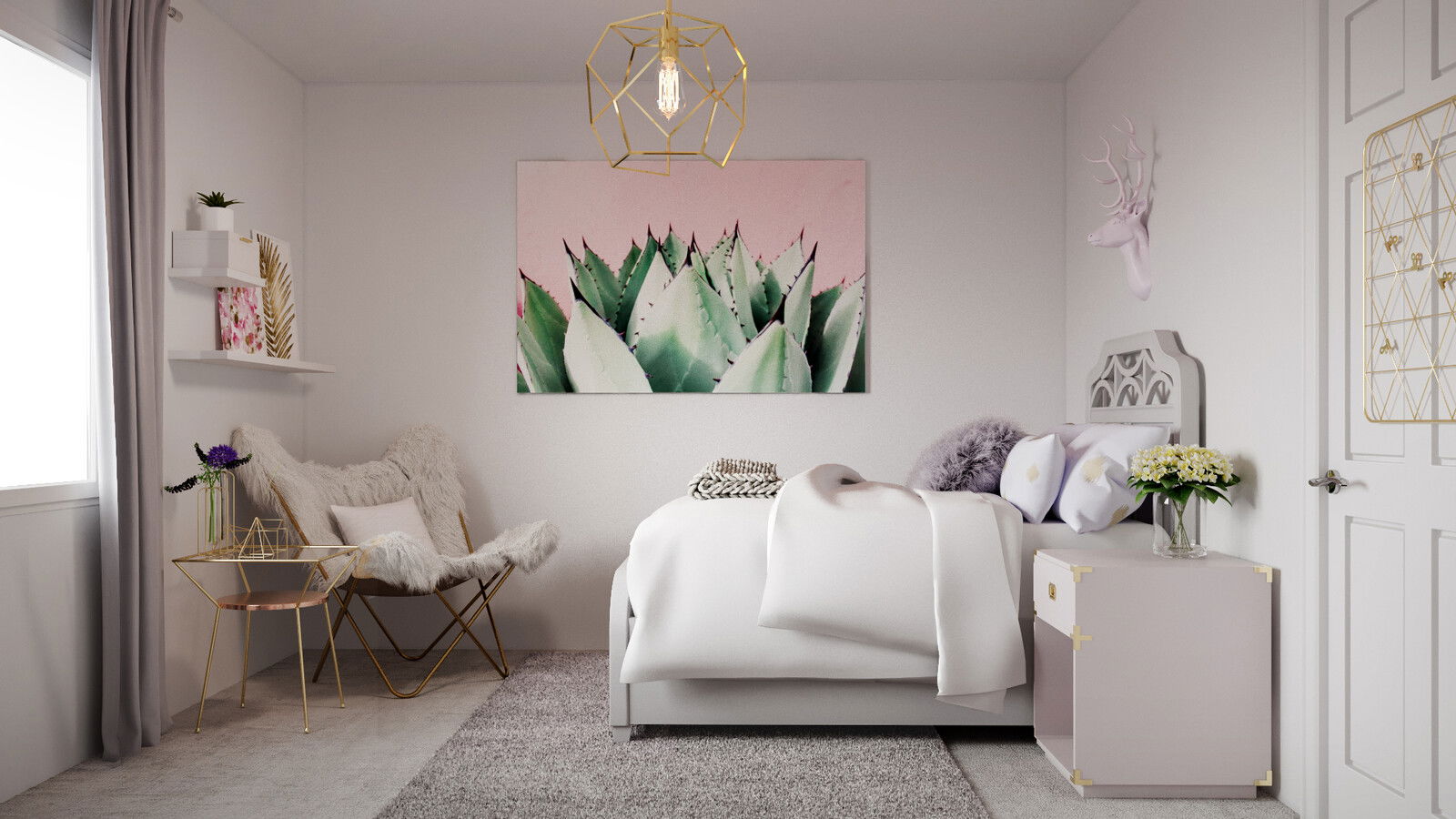 Modelo 3D de Dormitorio del Diseñador en Línea 1