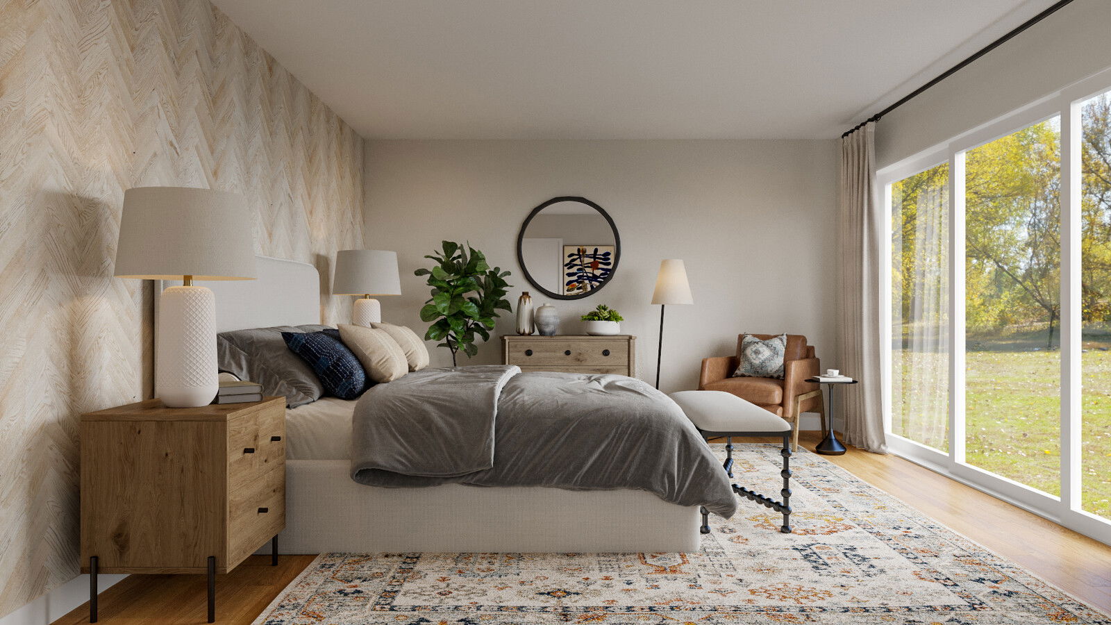 Online Designer Bedroom 3D Model 5