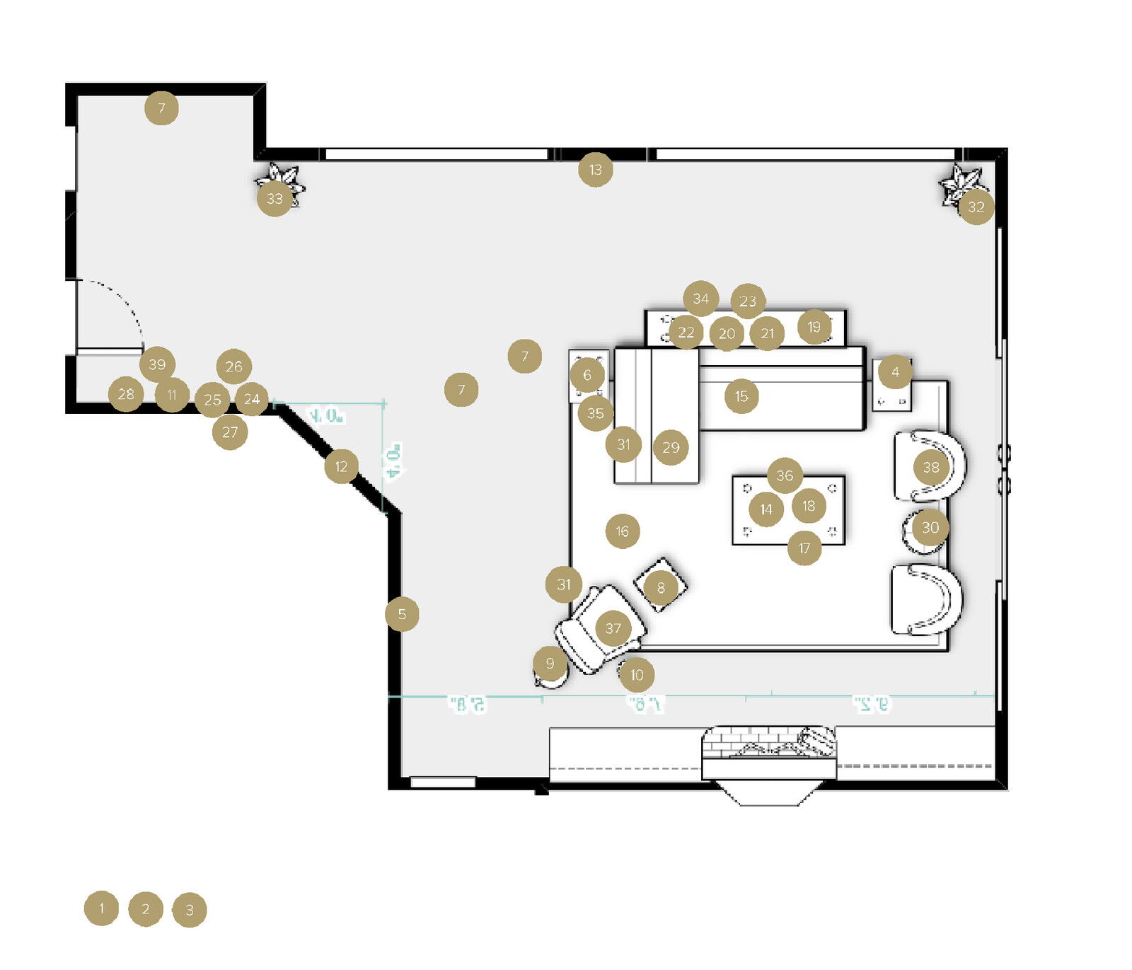 Online Designer Living Room Floorplan