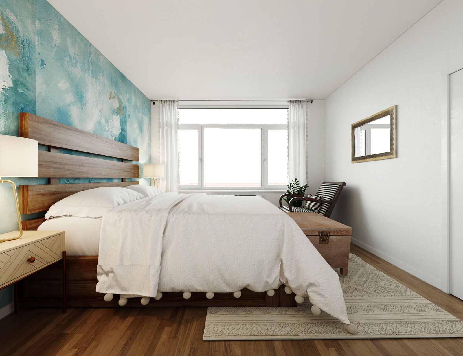 Online Designer Bedroom 3D Model 1