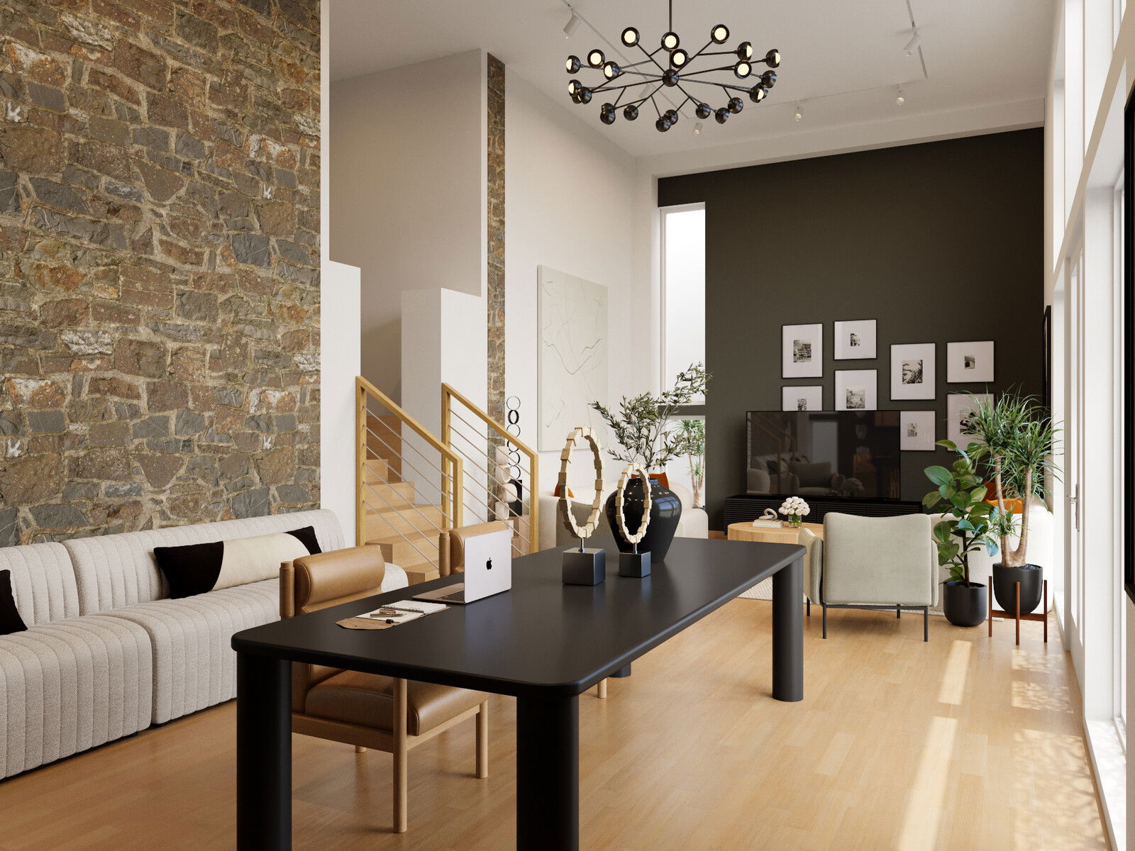 Online Designer Combined Living/Dining 3D Model 2