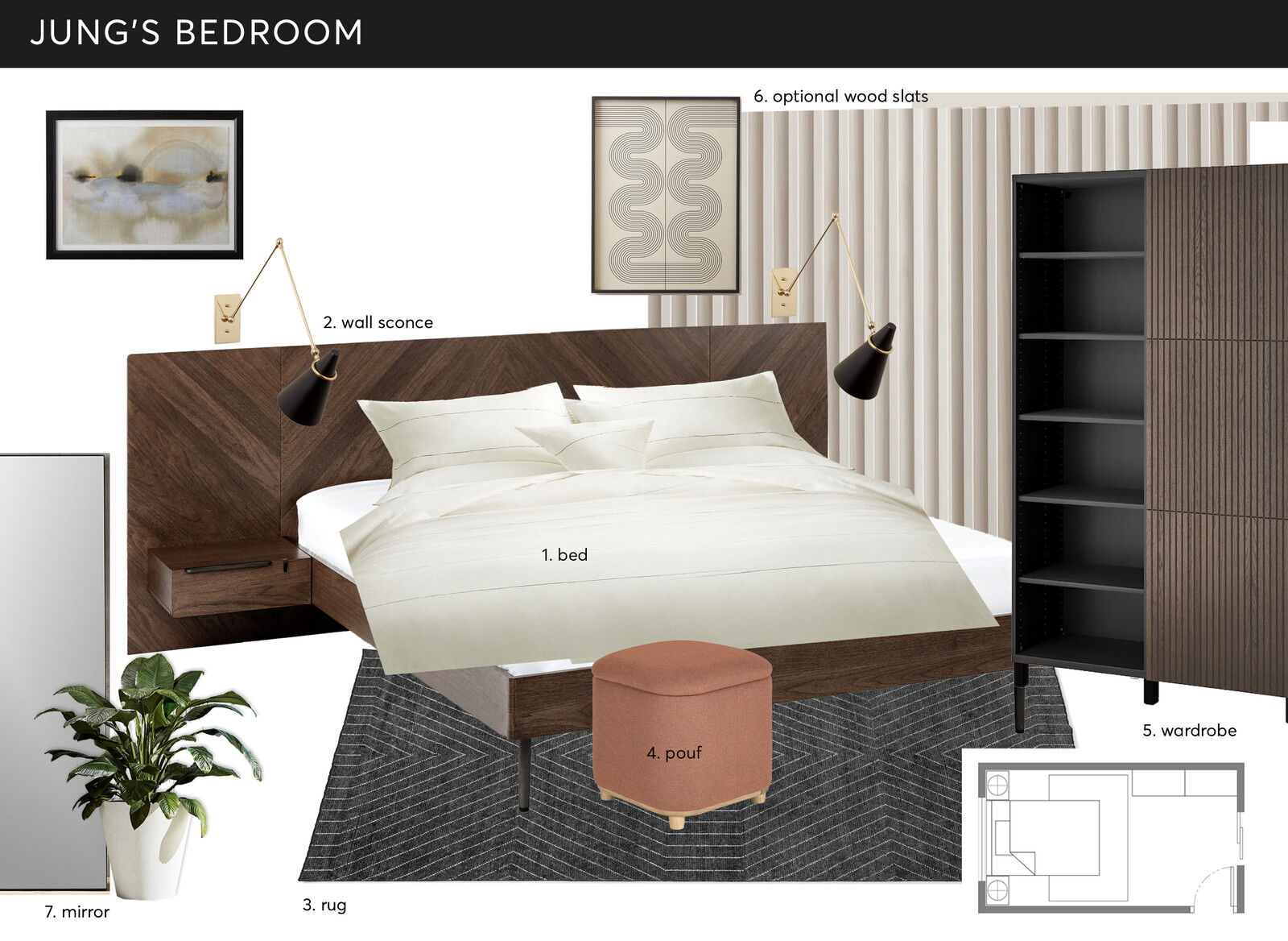 Wooden Minimalist Bedroom Design | Decorilla