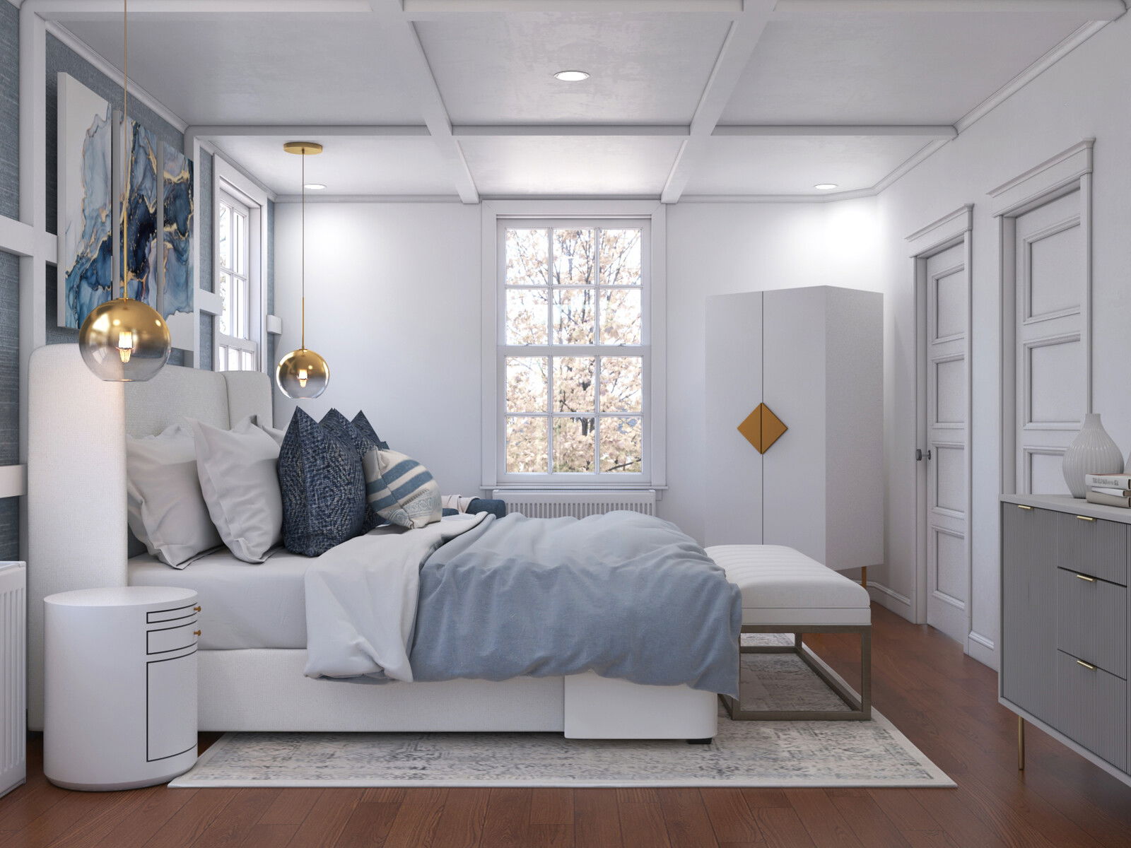 Online Designer Bedroom 3D Model 2