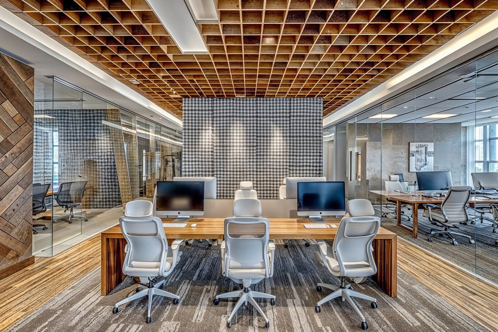 Scandi Office Interior Design Makeover with Creative Screens and Panels 