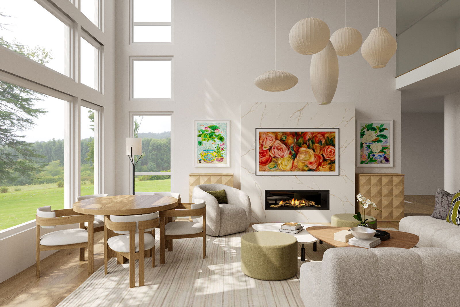 Online Designer Combined Living/Dining 3D Model 3