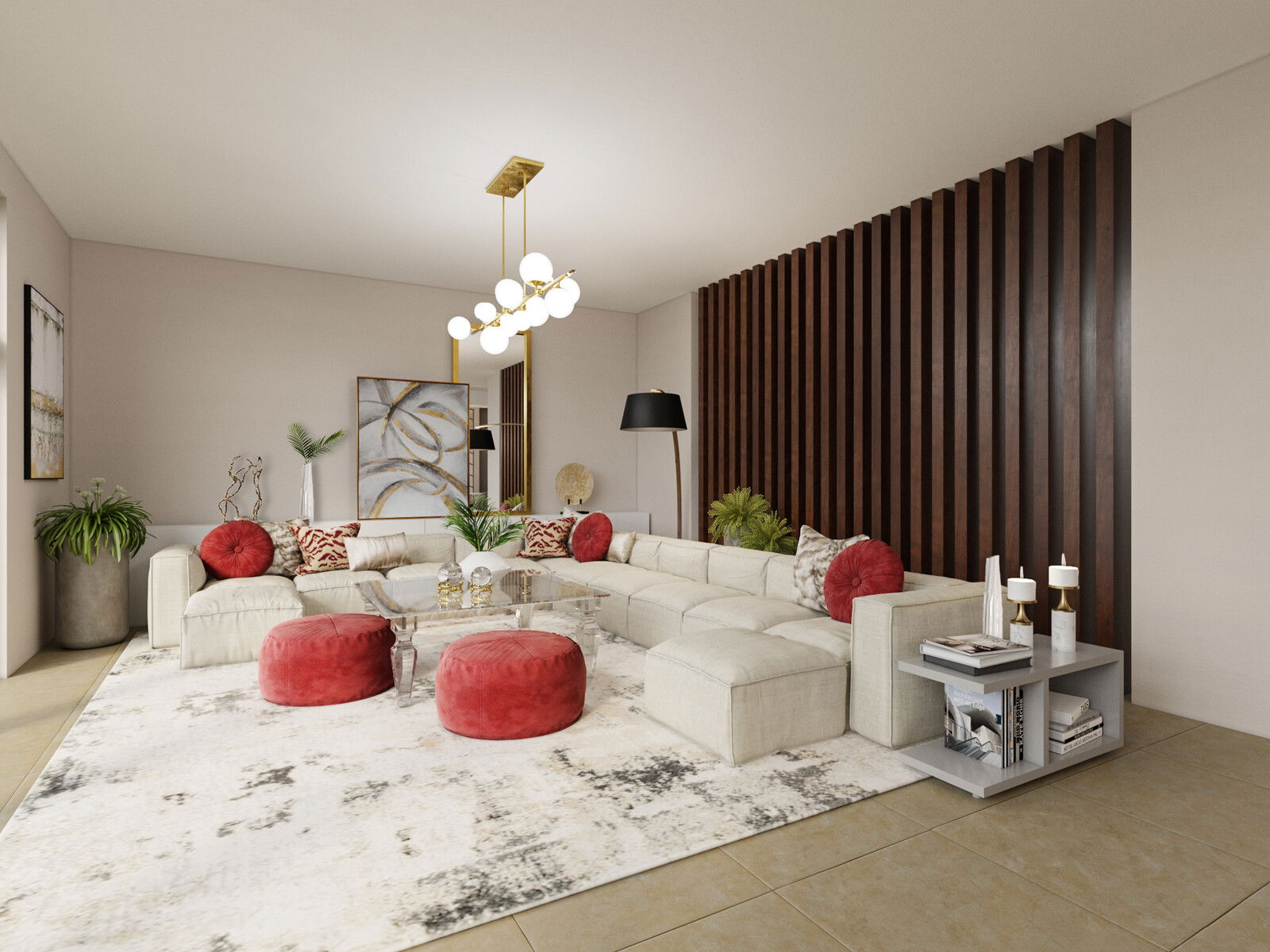 Online Designer Combined Living/Dining 3D Model 2