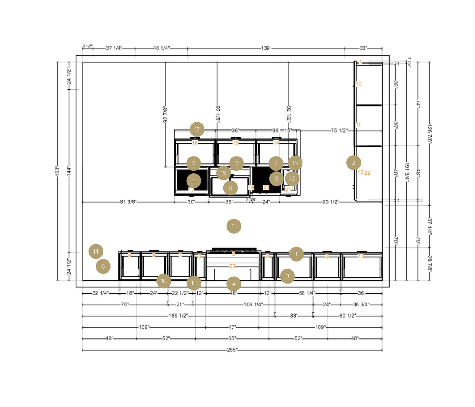Online Designer Kitchen Floorplan