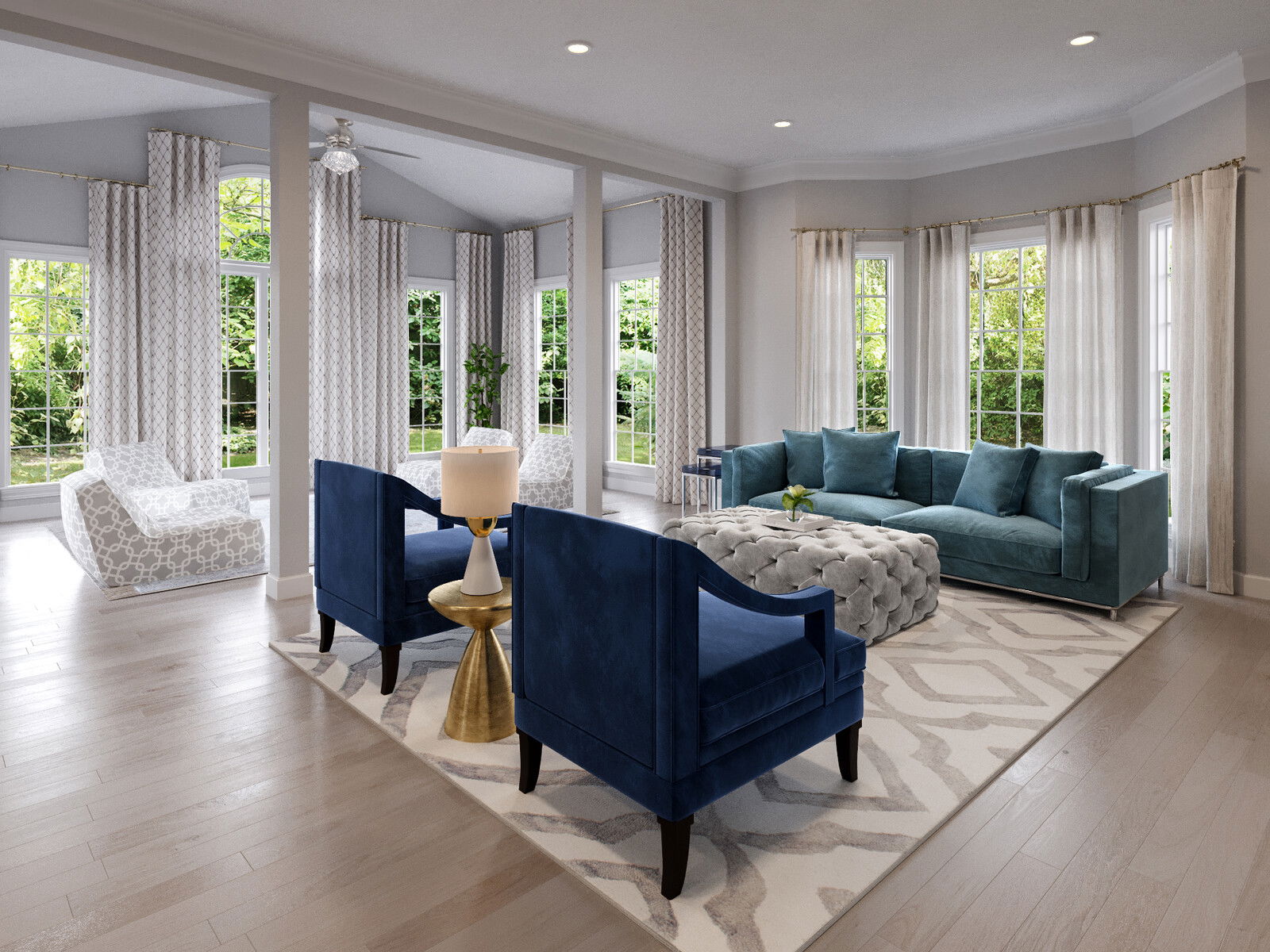 Online Designer Living Room 3D Model 3