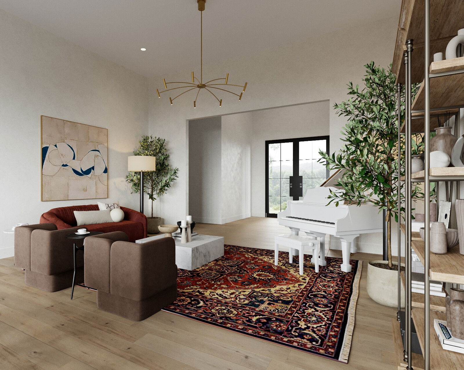 Online Designer Combined Living/Dining 3D Model 7