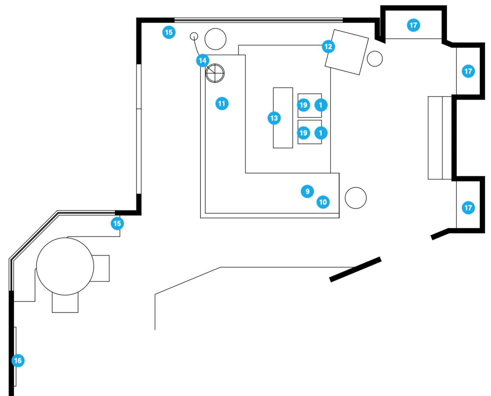 Plano de Sala-Comedor del Diseñador en Línea