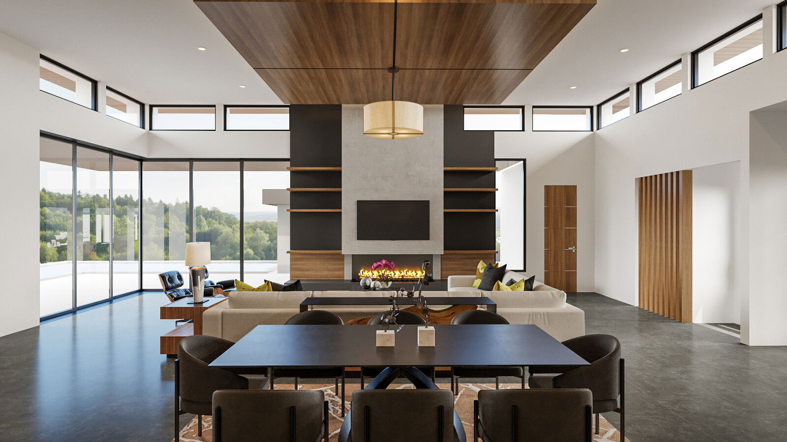 Online Designer Combined Living/Dining 3D Model 2