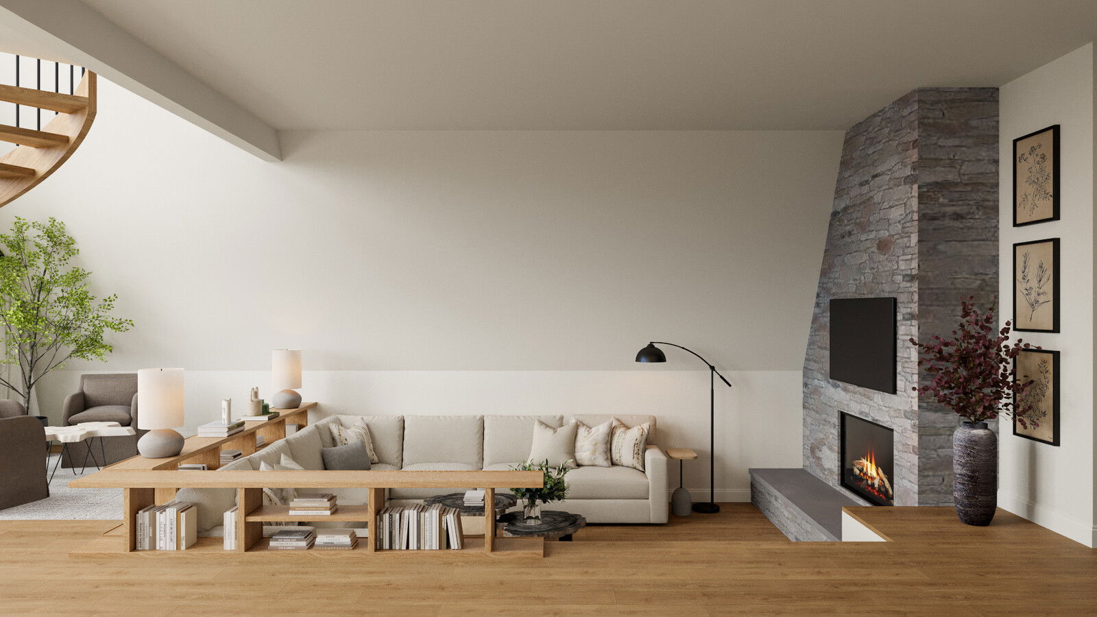Online Designer Combined Living/Dining 3D Model 2