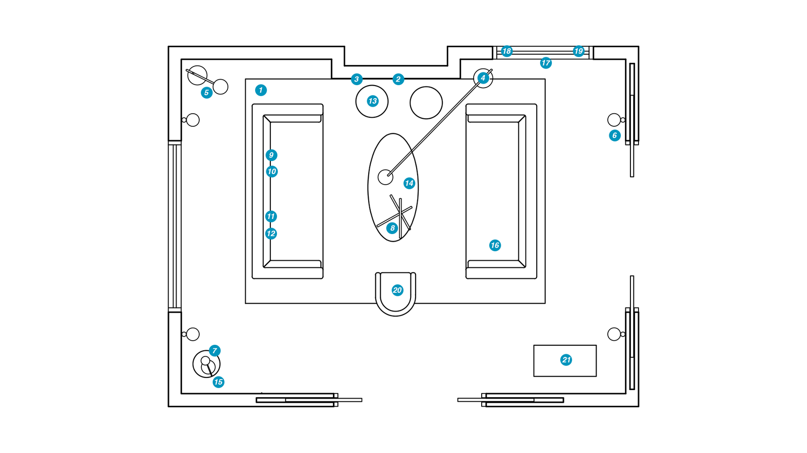 Online Designer Living Room Floorplan