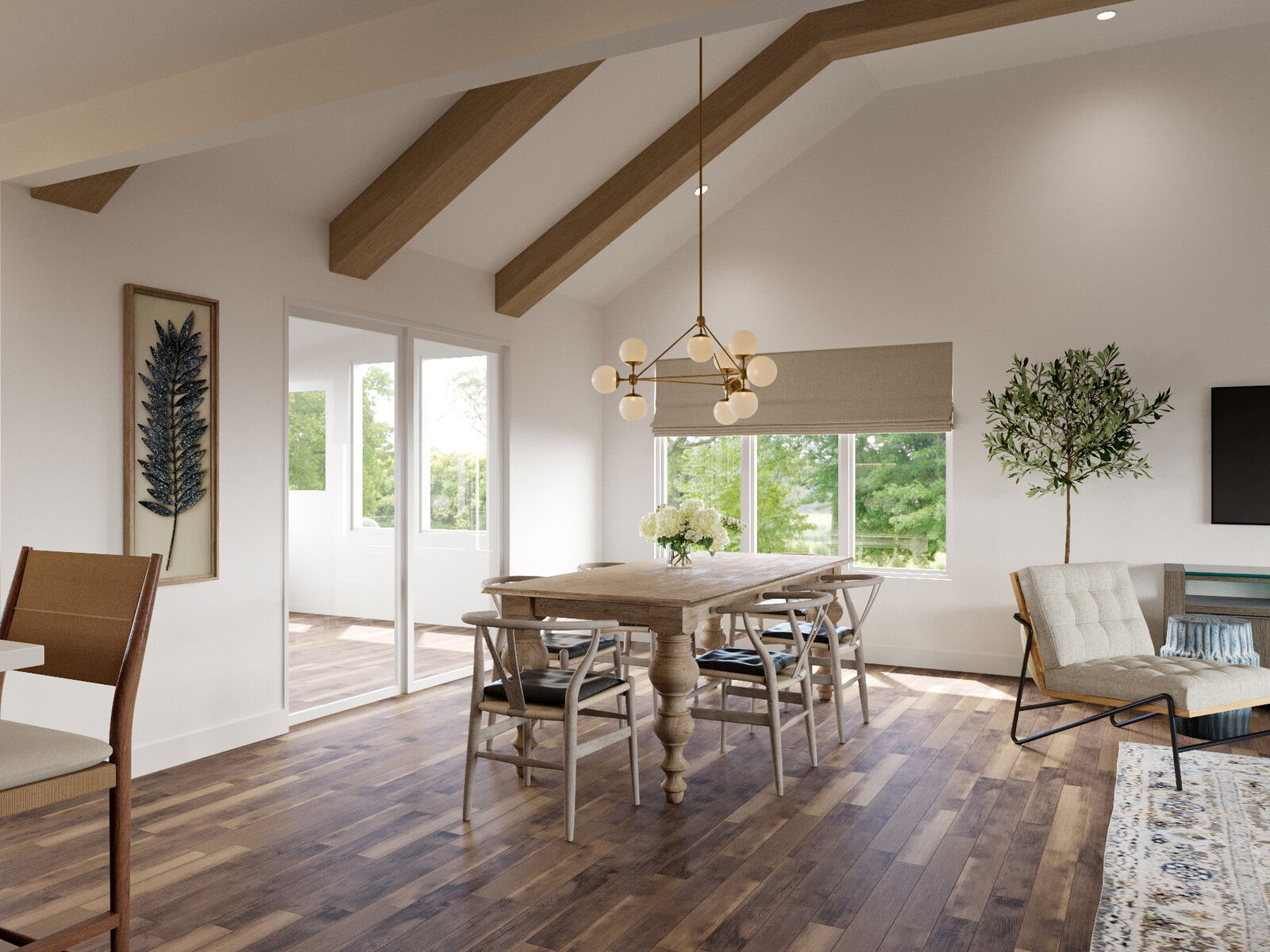 Online Designer Combined Living/Dining 3D Model 2