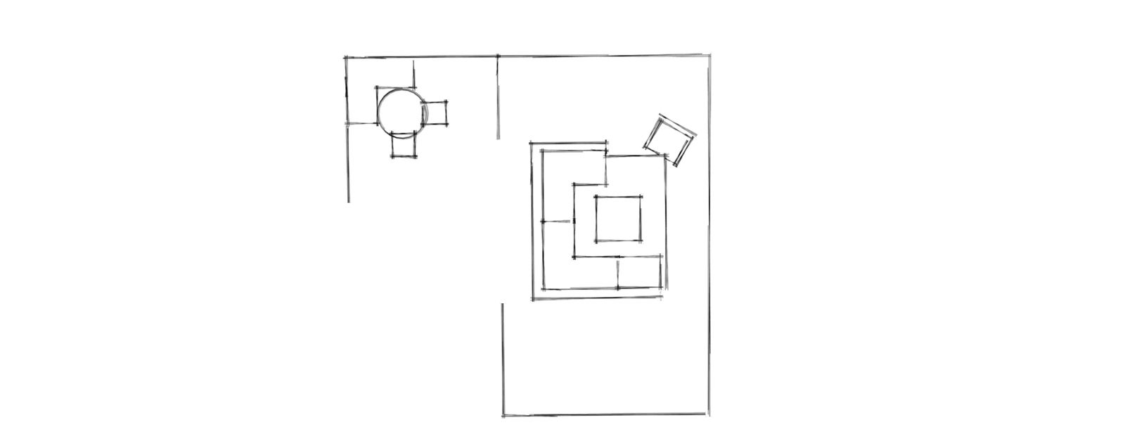 Online Designer Combined Living/Dining Floorplan