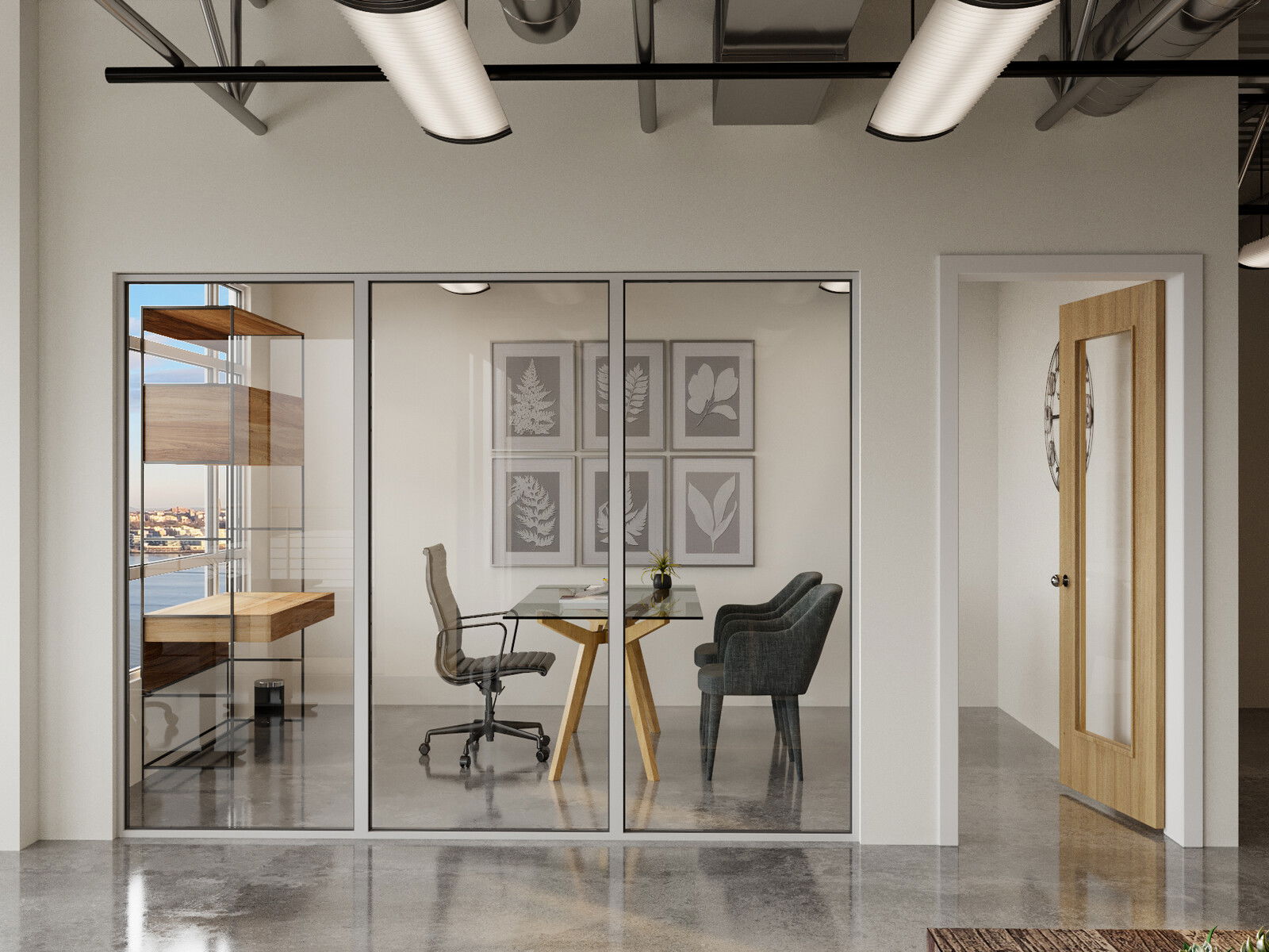 Commercial Office Interior Renovation Masculine Open Concept Law Office