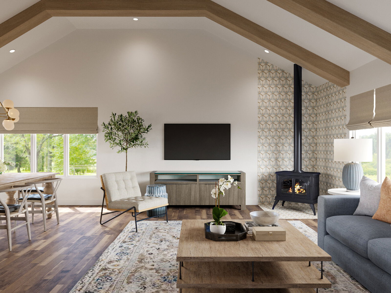 Online Designer Combined Living/Dining 3D Model 3