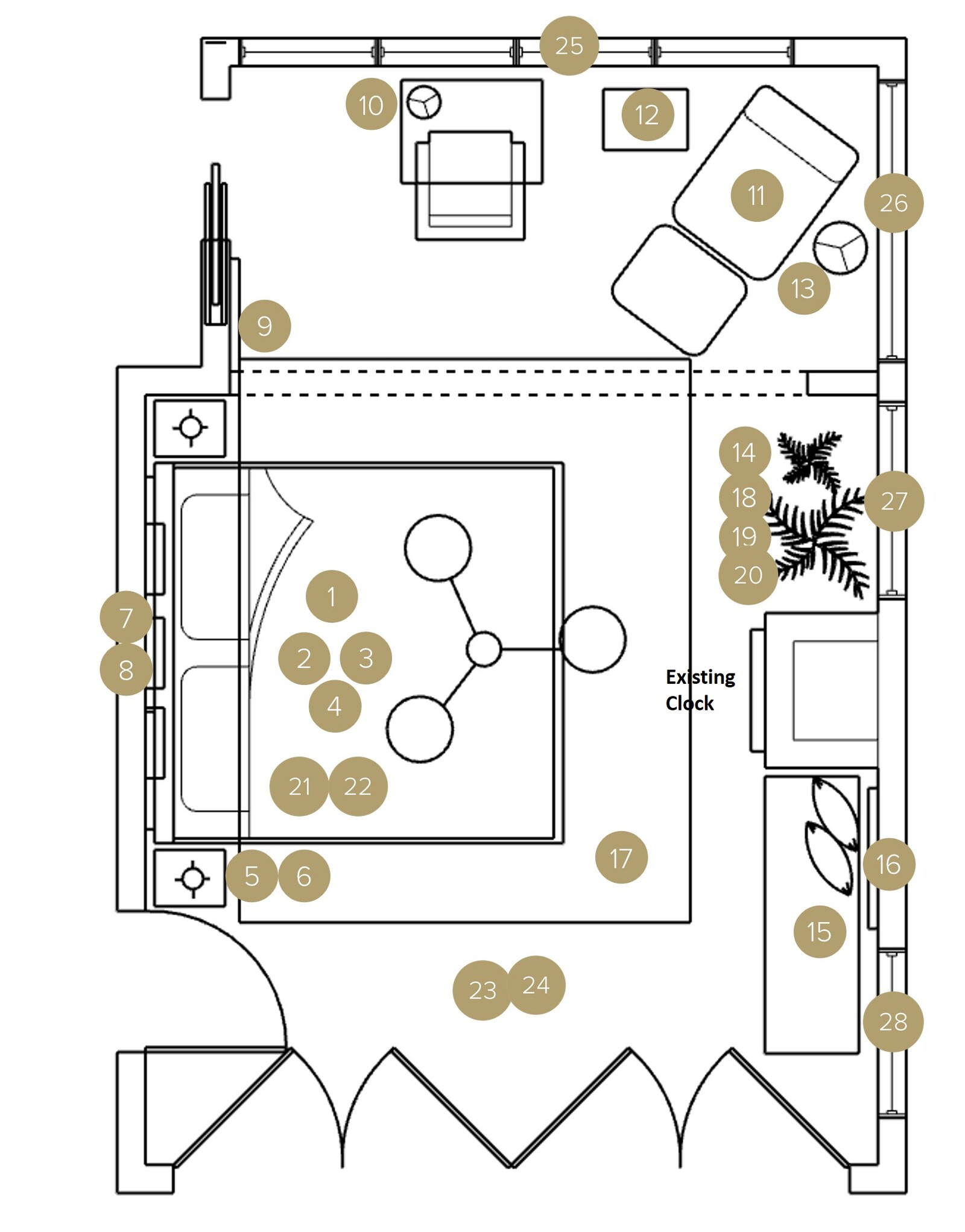 Online Designer Bedroom Floorplan