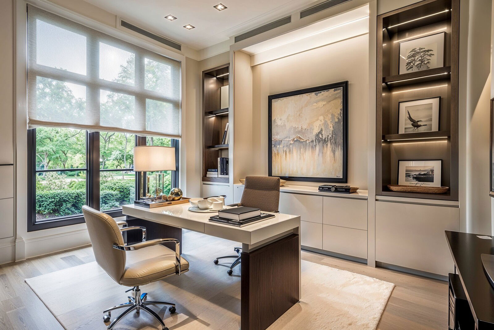 Sophisticated Glam Home Office Interior Design