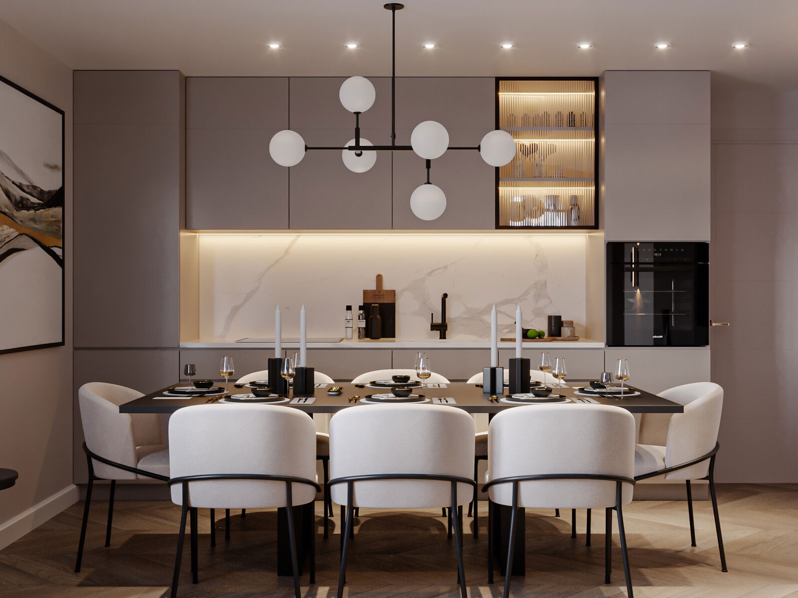 Contemporary Family Living & Dining Design