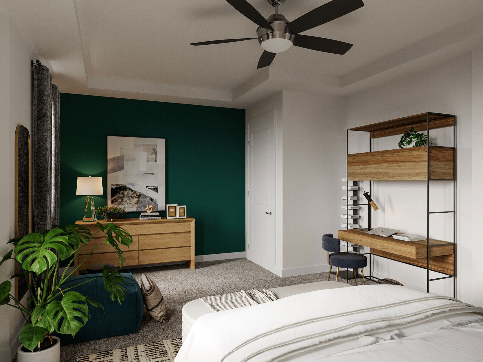 Online Designer Bedroom 3D Model 3