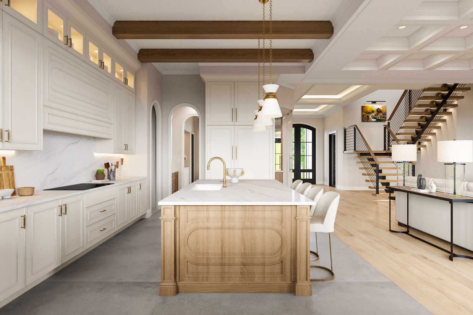 Online Designer Combined Living/Dining 3D Model 4