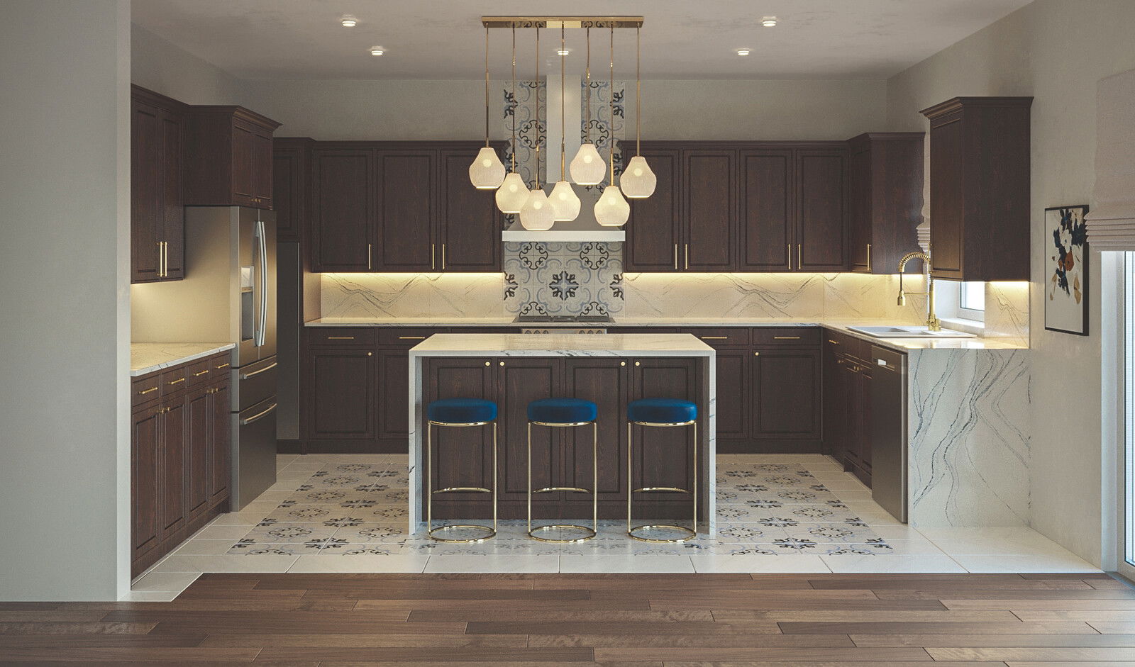 Modelo 3D de Cocina de Diseñador en Línea 2