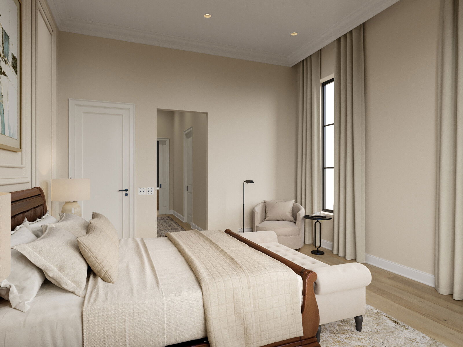 Online Designer Bedroom 3D Model 6