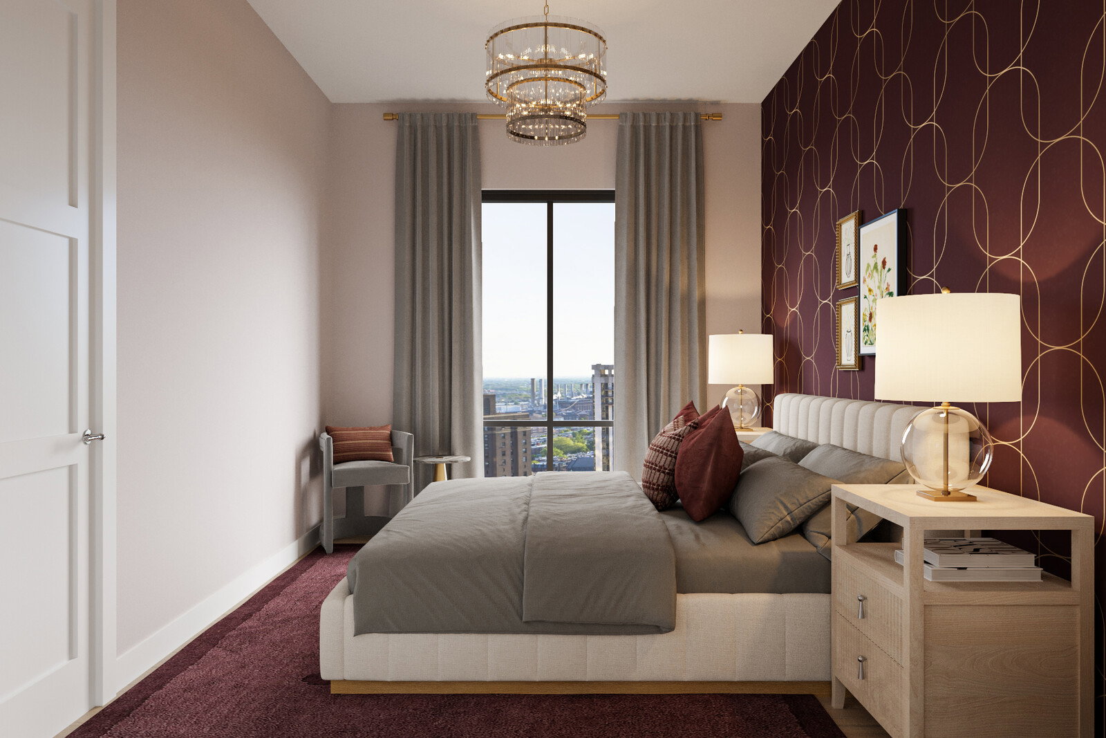 Online Designer Bedroom 3D Model 3