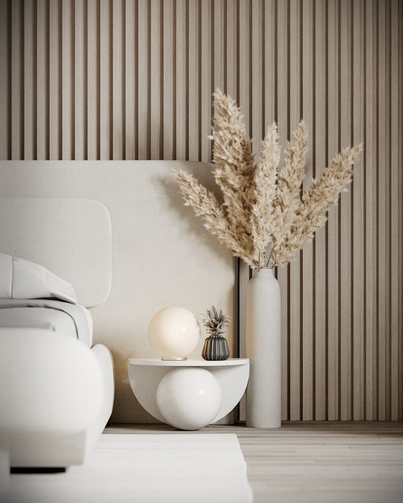 Unique and Neutral Bedroom Design | Decorilla